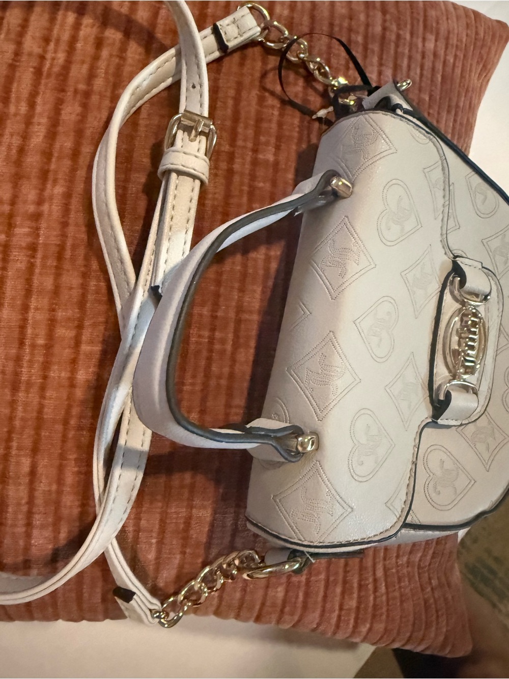 Juicy Couture Cream Mini Top-Handle Crossbody with Gold Hardware - Picture 4 of 14